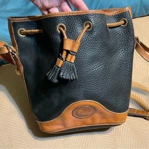 Black Dooney bucket leather bag